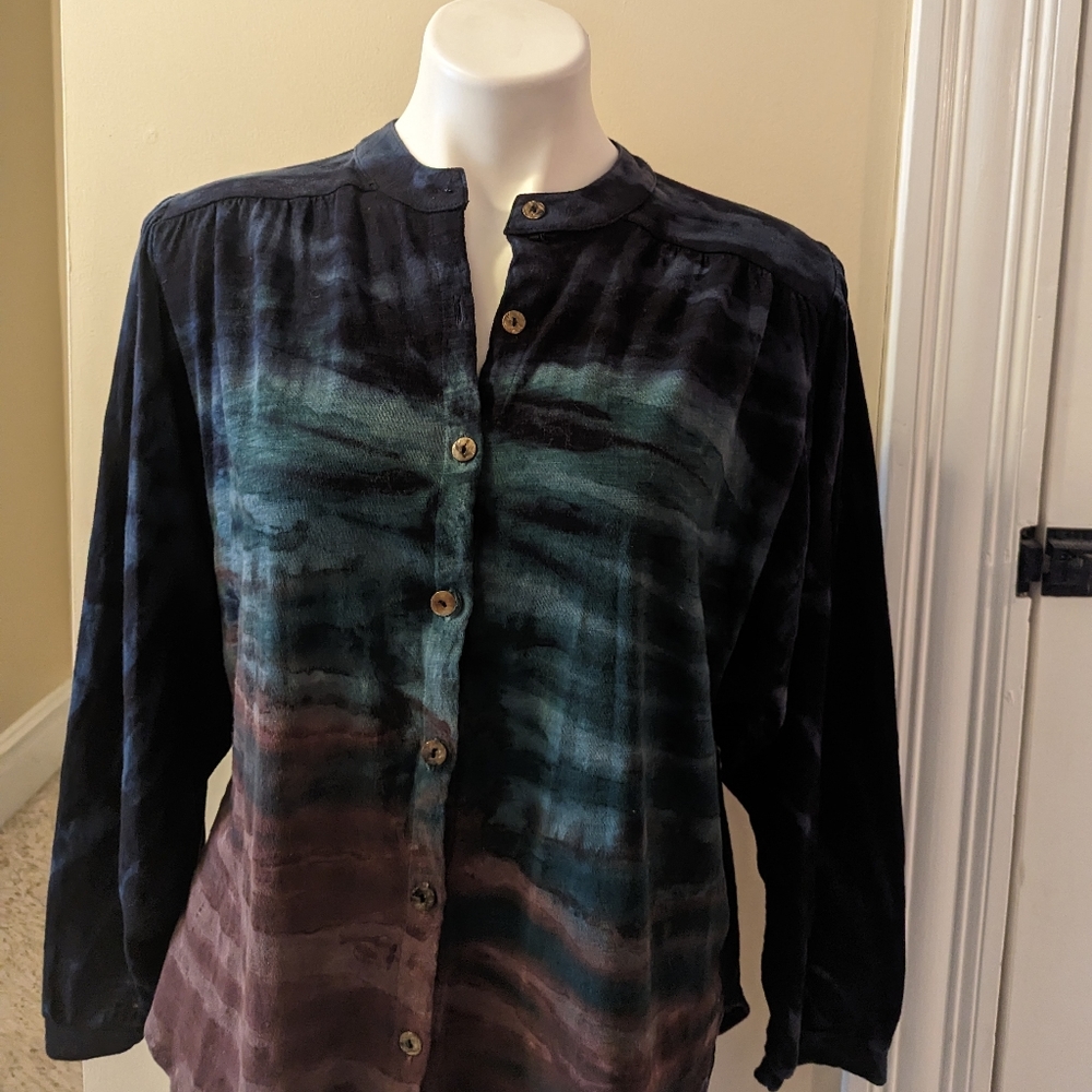River + Sky organic cotton Slub Ojai blouse size xs - Picture 7 of 11